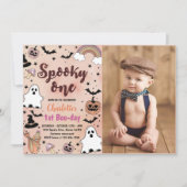 Spooky One Halloween 1e verjaardag Party Foto Kaart (Voorkant)