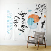 Spooky One Halloween 1e Verjaardag Pompoenen Wandkleed (In Situ (horizontaal))