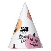 Spooky One | Halloween 1e verjaardag | Roze pompoe Feesthoedjes (Voorkant)