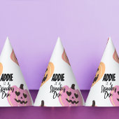 Spooky One | Halloween 1e verjaardag | Roze pompoe Feesthoedjes