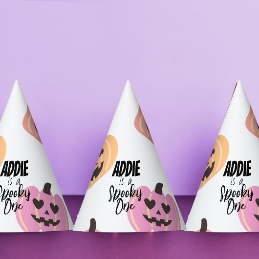 Spooky One | Halloween 1e verjaardag | Roze pompoe Feesthoedjes