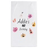 Spooky One | Halloween 1e verjaardag | Roze pompoe Klein Cadeauzakje (Achterkant)