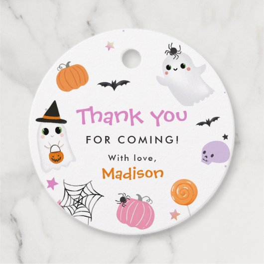 Spooky One Halloween 1st Birthday Bedankjes Labels (Voorkant)