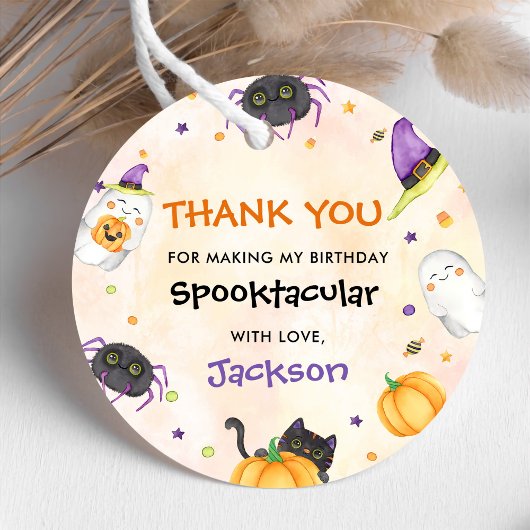 Spooky One Halloween 1st Birthday Bedankjes Labels