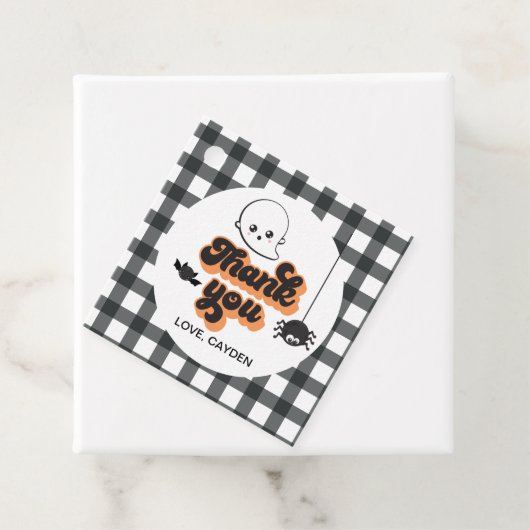 Spooky One Halloween 1st Birthday Bedankjes Labels (In situ)