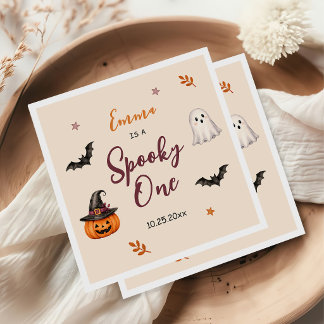Spooky One Halloween 1st Birthday Girls Ghost Servet