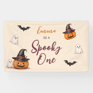 Spooky One Halloween 1st Birthday Girls Ghost Spandoek
