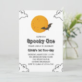 Spooky One Halloween 1st Birthday Invitation Kaart (Staand voorkant)