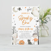 Spooky One Halloween 1st Birthday Invitation Kaart (Staand voorkant)
