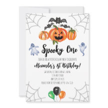 Spooky One Halloween 1st Birthday Invitation