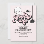 Spooky One Halloween 1st Birthday Invitation Kaart (Voorkant)