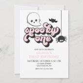 Spooky One Halloween 1st Birthday Invitation Kaart (Voorkant)