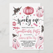 Spooky One Halloween 1st Birthday Kaart (Voorkant / Achterkant)