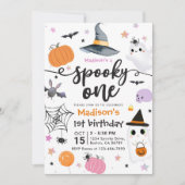 Spooky One Halloween 1st Birthday Kaart (Voorkant)