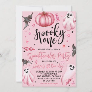 Spooky One Halloween 1st Birthday Kaart
