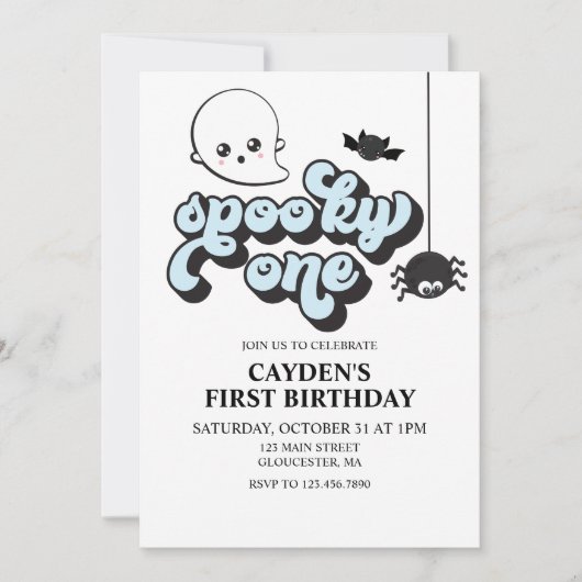 Spooky One Halloween 1st Birthday Kaart (Voorkant)