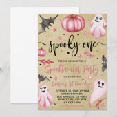 Spooky One Halloween 1st Birthday Kaart (Voorkant / Achterkant)