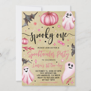 Spooky One Halloween 1st Birthday Kaart