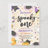 Spooky One Halloween 1st Birthday Kaart (Voorkant)