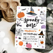 Spooky One Halloween 1st Birthday Kaart