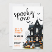 Spooky One Halloween 1st Birthday Kaart (Voorkant)