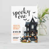 Spooky One Halloween 1st Birthday Kaart (Staand voorkant)