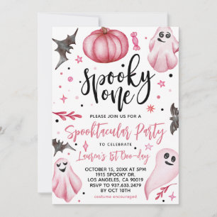 Spooky One Halloween 1st Birthday Kaart