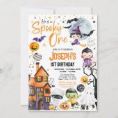 Spooky One Halloween 1st Birthday Kostuumfeest Kaart (Voorkant)