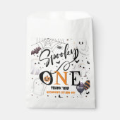 Spooky One Halloween 1st Birthday Party Schattige Bedankzakje (Voorkant)