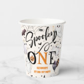 Spooky One Halloween 1st Birthday Party Schattige  Papieren Bekers (Achterkant)