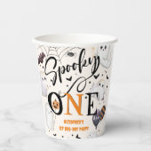 Spooky One Halloween 1st Birthday Party Schattige  Papieren Bekers (Voorkant)