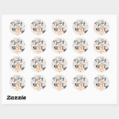 Spooky One Halloween 1st Birthday Party Schattige  Ronde Sticker (Vel)