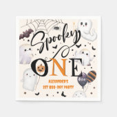 Spooky One Halloween 1st Birthday Party Schattige  Servet (Voorkant)