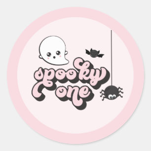 Spooky One Halloween 1st Birthday Ronde Sticker