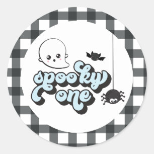 Spooky One Halloween 1st Birthday Ronde Sticker
