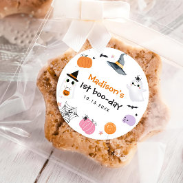 Spooky One Halloween 1st Birthday Ronde Sticker