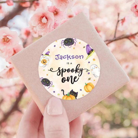 Spooky One Halloween 1st Birthday Ronde Sticker