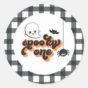 Spooky One Halloween 1st Birthday Ronde Sticker