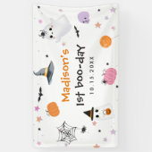 Spooky One Halloween 1st Birthday Spandoek (Verticaal)