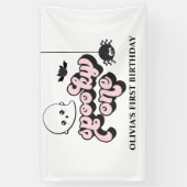 Spooky One Halloween 1st Birthday Spandoek (Verticaal)