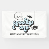 Spooky One Halloween 1st Birthday Spandoek (Horizontaal)