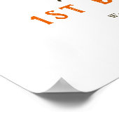 Spooky One Halloween 1st Birthday Welcome Sign Poster (Hoek)