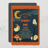 Spooky One Halloween Birthday Invitation Kaart (Voorkant / Achterkant)