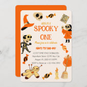 Spooky One Halloween Birthday Invitation Kaart (Voorkant / Achterkant)