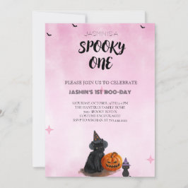 Spooky One Halloween Birthday Invitation Kaart
