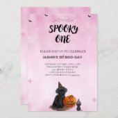 Spooky One Halloween Birthday Invitation Kaart (Voorkant / Achterkant)