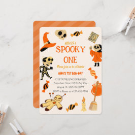 Spooky One Halloween Birthday Invitation Kaart