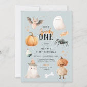 Spooky One Halloween Birthday Invitation Kaart (Voorkant)