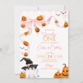 Spooky One Halloween Birthday Invitation Kaart (Voorkant)