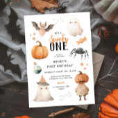 Spooky One Halloween Birthday Invitation Kaart